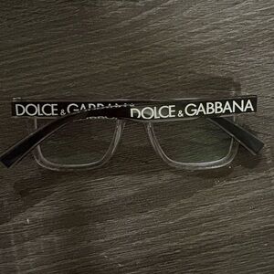 Dolce & Gabbana Clear Frame Eyeglasses with Black Temples
